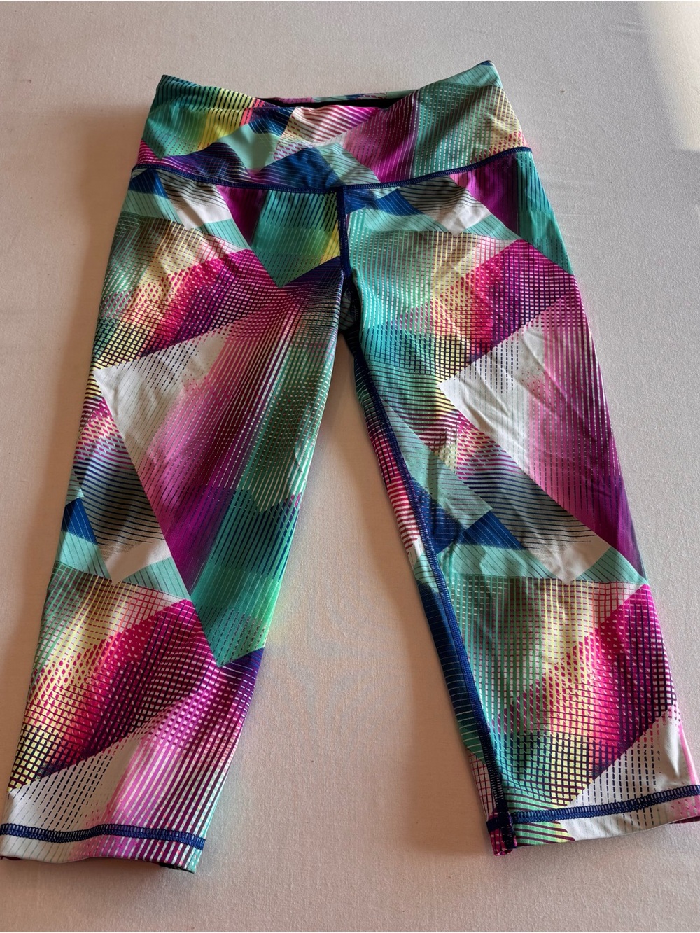 Kids Multicolor Geometric Active Capris